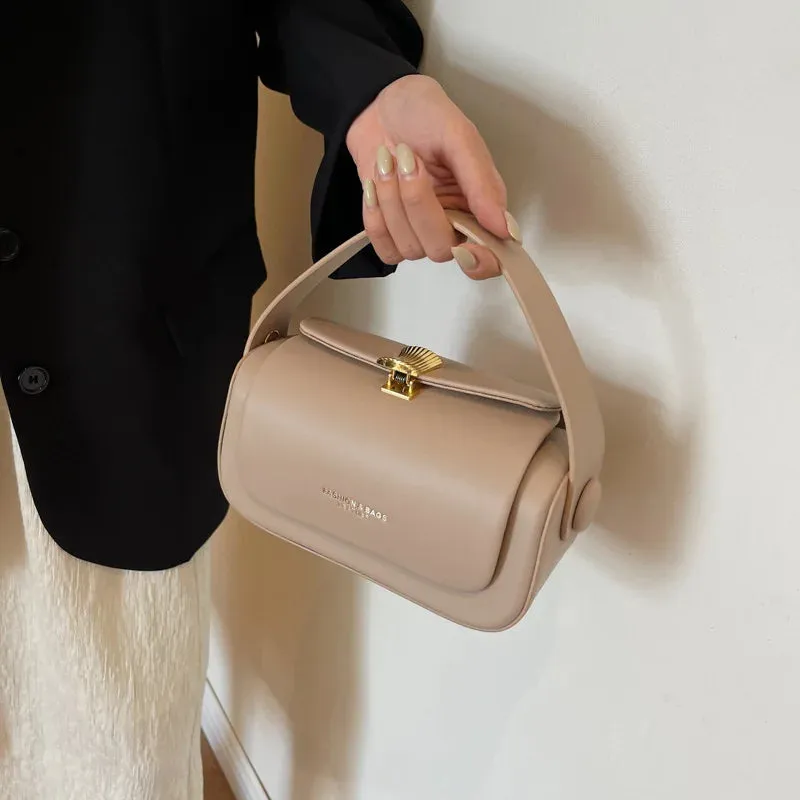 Vintage Leather Crossbody Square Bag
