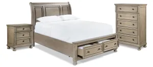 Viola 5-Piece King Bedroom Set - Grey