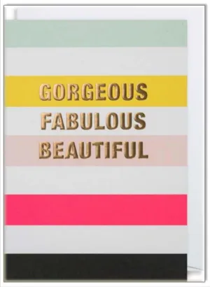 Waterlyn Gorgeous Fabulous Beautiful Gift Cards
