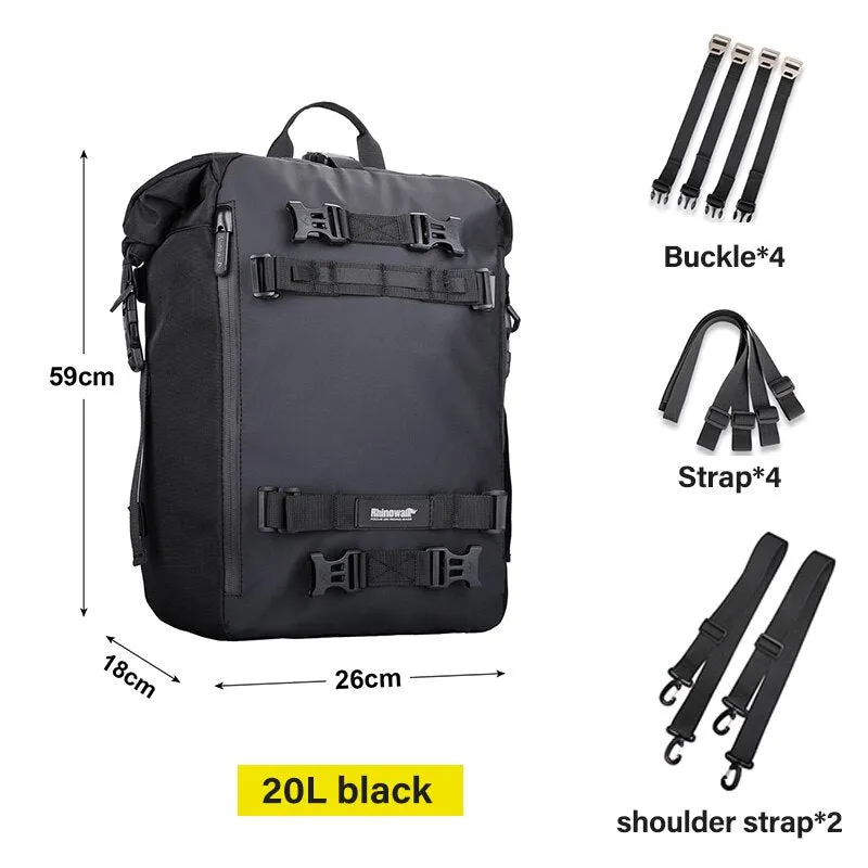 Waterproof Motorcycle Tail Bag with 10L/20L/30L