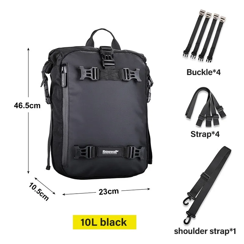 Waterproof Motorcycle Tail Bag with 10L/20L/30L