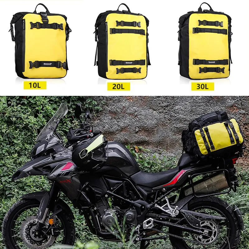Waterproof Motorcycle Tail Bag with 10L/20L/30L