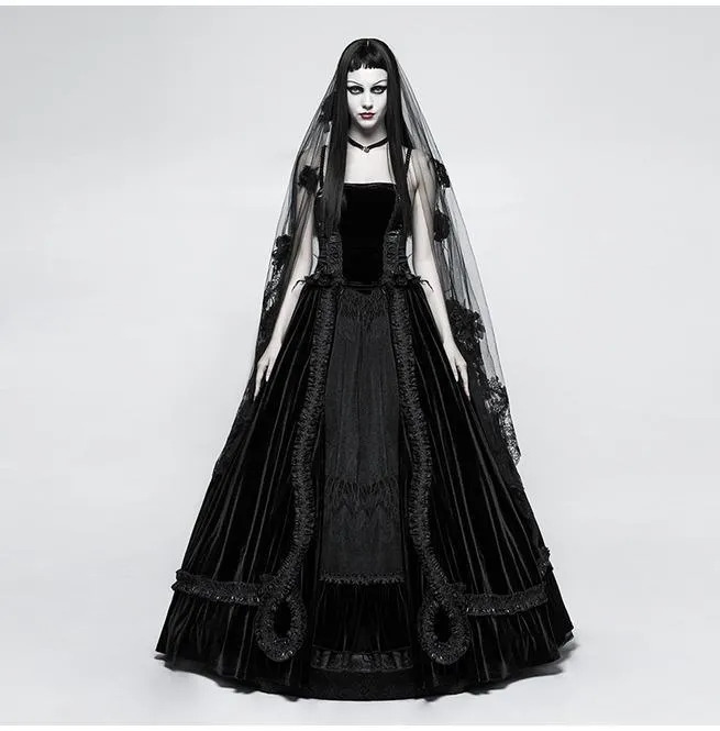 Women's Gothic Gorgeous Lace Floral Veil/Scarf