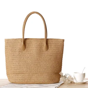 Women's Shoulder Handbag Woven Straw Beach Tote Bag