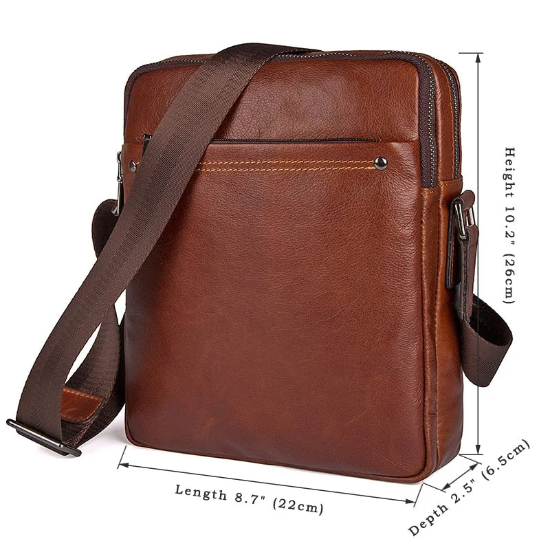 YAAGLE Men's Portable Real Leather Leisure Shoulder Bag YG1043X