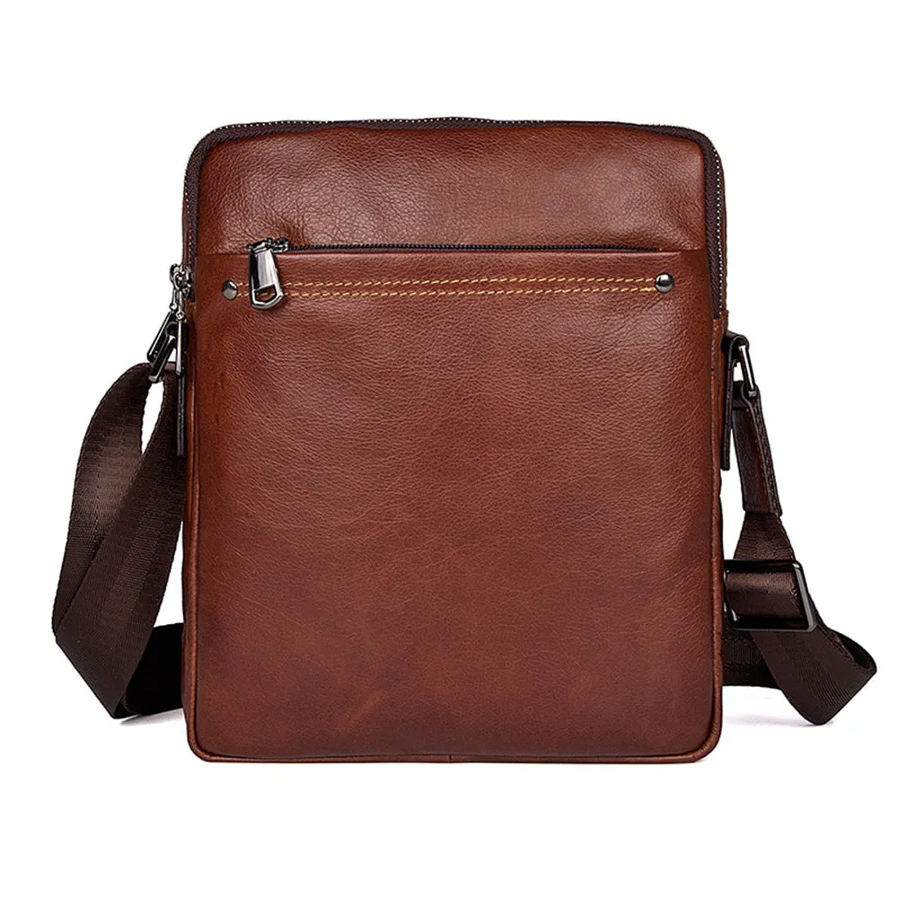 YAAGLE Men's Portable Real Leather Leisure Shoulder Bag YG1043X