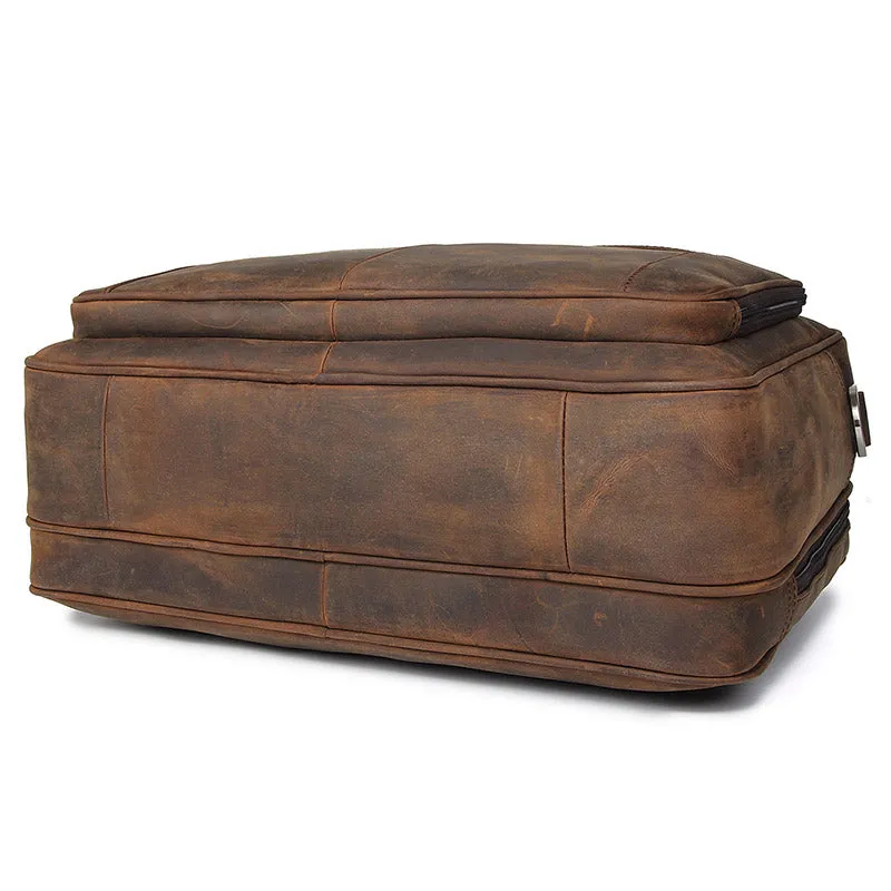 YAAGLE Men's Real Leather Zipper Business Handbag YG7320R